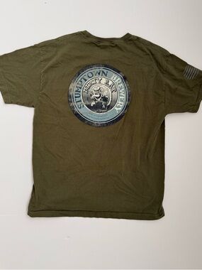 Men’s Stumptown Brewery Guerneville, CA Dirty Rat Graphic T‑Shirt - Olive Large